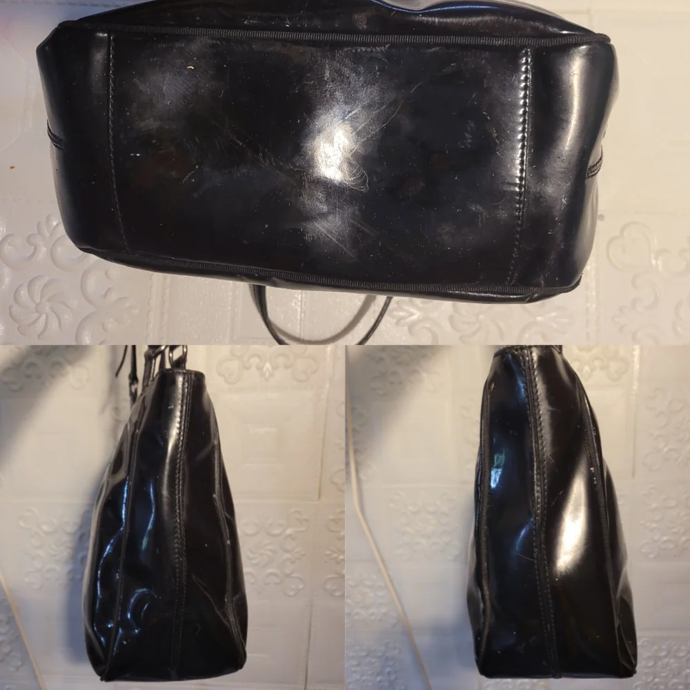 Salvatore Ferragamo Patent Leather Black Tote Medium Authentic - Picture 9 of 10